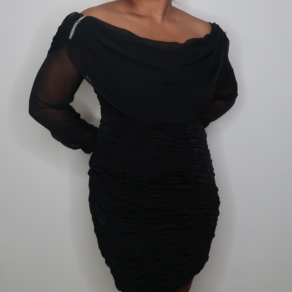 Vintage Elegant Black Dress